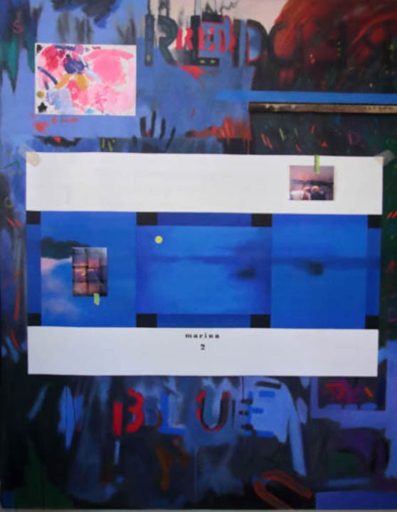 A Postmodern Postcard for Jasper Johns — Mixed media on canvas, 2024